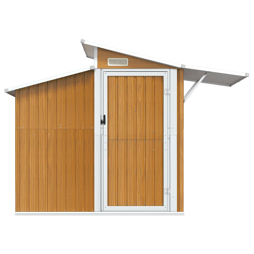 Capanno da Giardino Marrone 270x130x208,5 cm Acciaio Zincato | homemem39