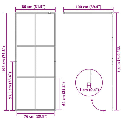 Parete Doccia Walk-in in Vetro Trasparente ESG Nera 80x195 cm | homemem39