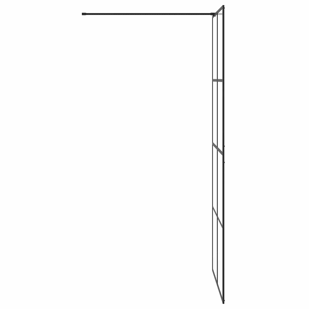 Parete per Doccia Walk-in Vetro Trasparente ESG 90x195 cm Nera | homemem39