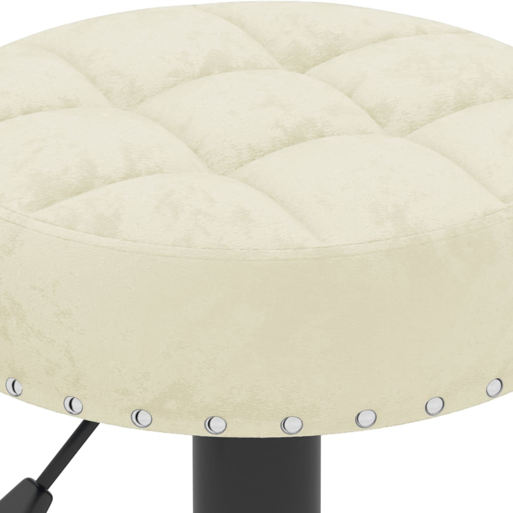 Sedie da Bar 2 pz Crema in Velluto - homemem39