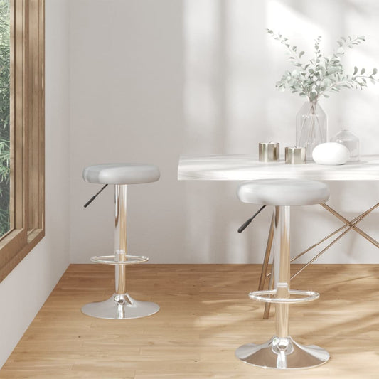 Sgabelli da Bar 2 pz Grigi in Similpelle - homemem39