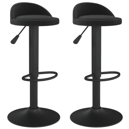 Sgabelli da Bar 2 pz in Velluto Nero | homemem39