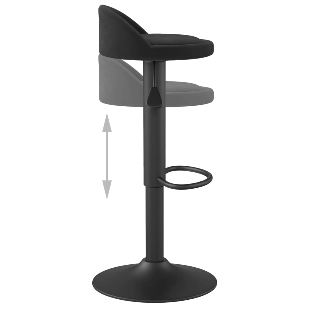 Sgabelli da Bar 2 pz in Velluto Nero | homemem39