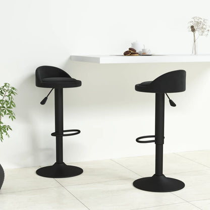 Sgabelli da Bar 2 pz in Velluto Nero | homemem39