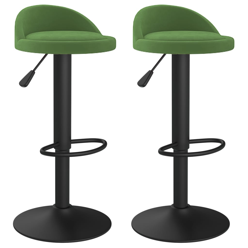 Sgabelli da Bar 2 pz Verde Scuro in Velluto | homemem39