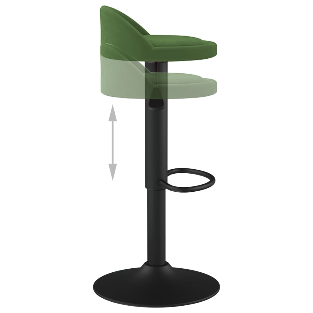 Sgabelli da Bar 2 pz Verde Scuro in Velluto | homemem39
