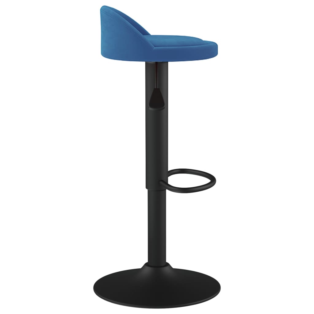 Sgabelli da Bar 2 pz Blu in Velluto | homemem39