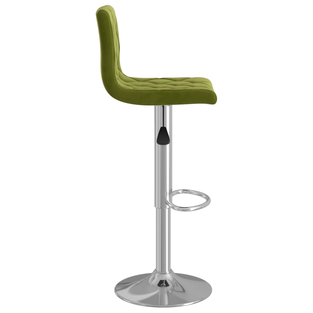 Sgabelli da Bar 2 pz Verde Chiaro in Velluto | homemem39
