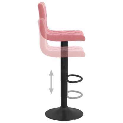 Sgabelli da Bar 2 pz Rosa in Velluto | homemem39