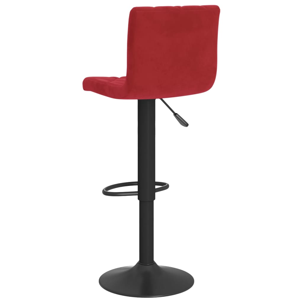 Sgabelli da Bar 2 pz Rosso Vino in Velluto | homemem39