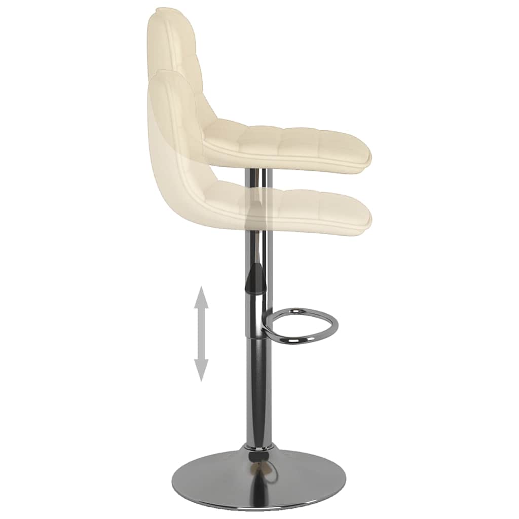 Sgabelli da Bar 2 pz Crema in Tessuto | homemem39