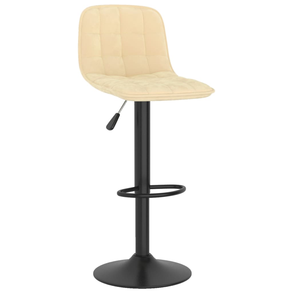 Sedie da Bar 2 pz Crema in Velluto - homemem39