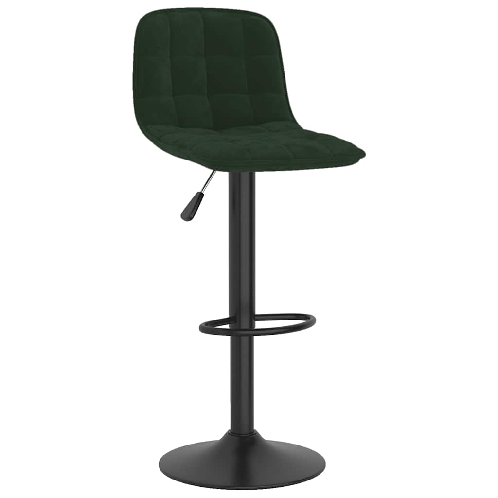 Sgabelli da Bar 2 pz Verde Scuro in Velluto | homemem39