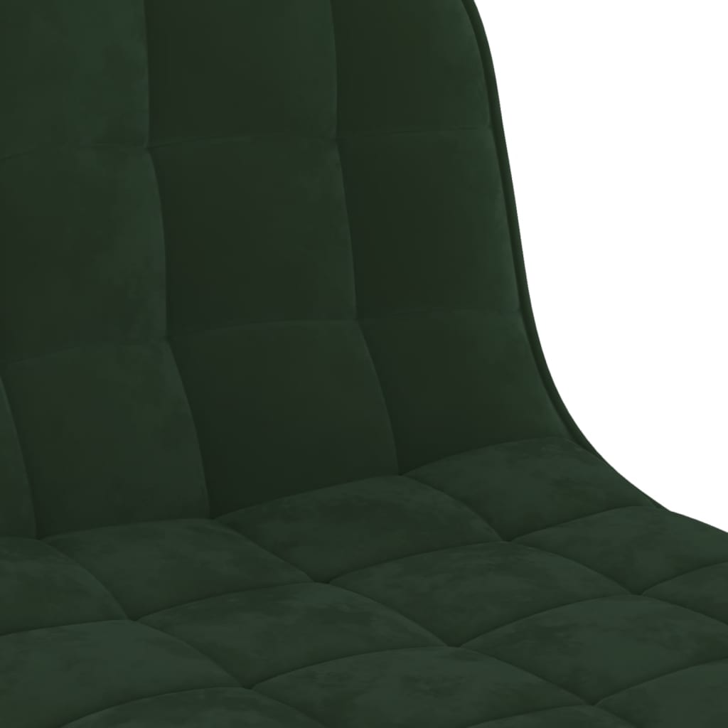 Sgabelli da Bar 2 pz Verde Scuro in Velluto - homemem39