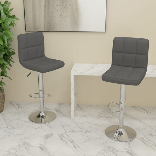 Sgabelli da Bar 2 pz in Tessuto Grigio Scuro | homemem39