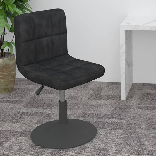 Sgabello da Bar Girevole Nero in Velluto - homemem39