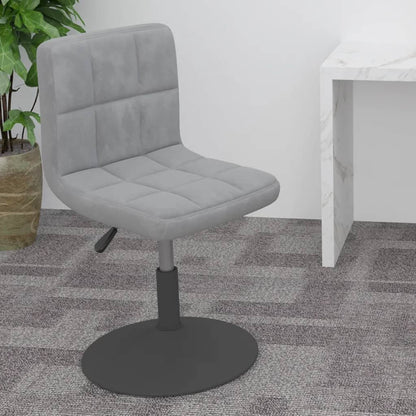 Sgabello da Bar Girevole Grigio Chiaro in Velluto - homemem39