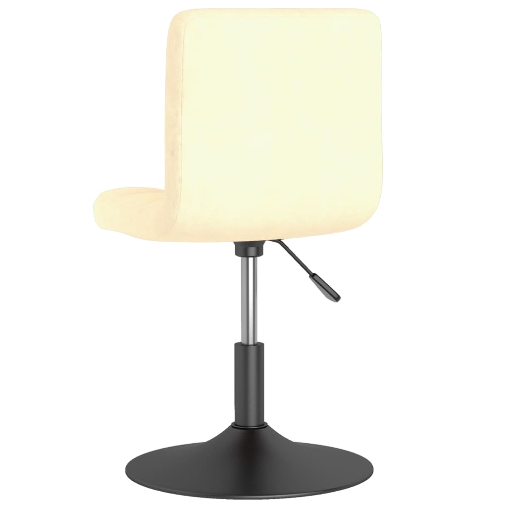 Sedie da Pranzo Girevoli 2 pz Crema in Velluto - homemem39