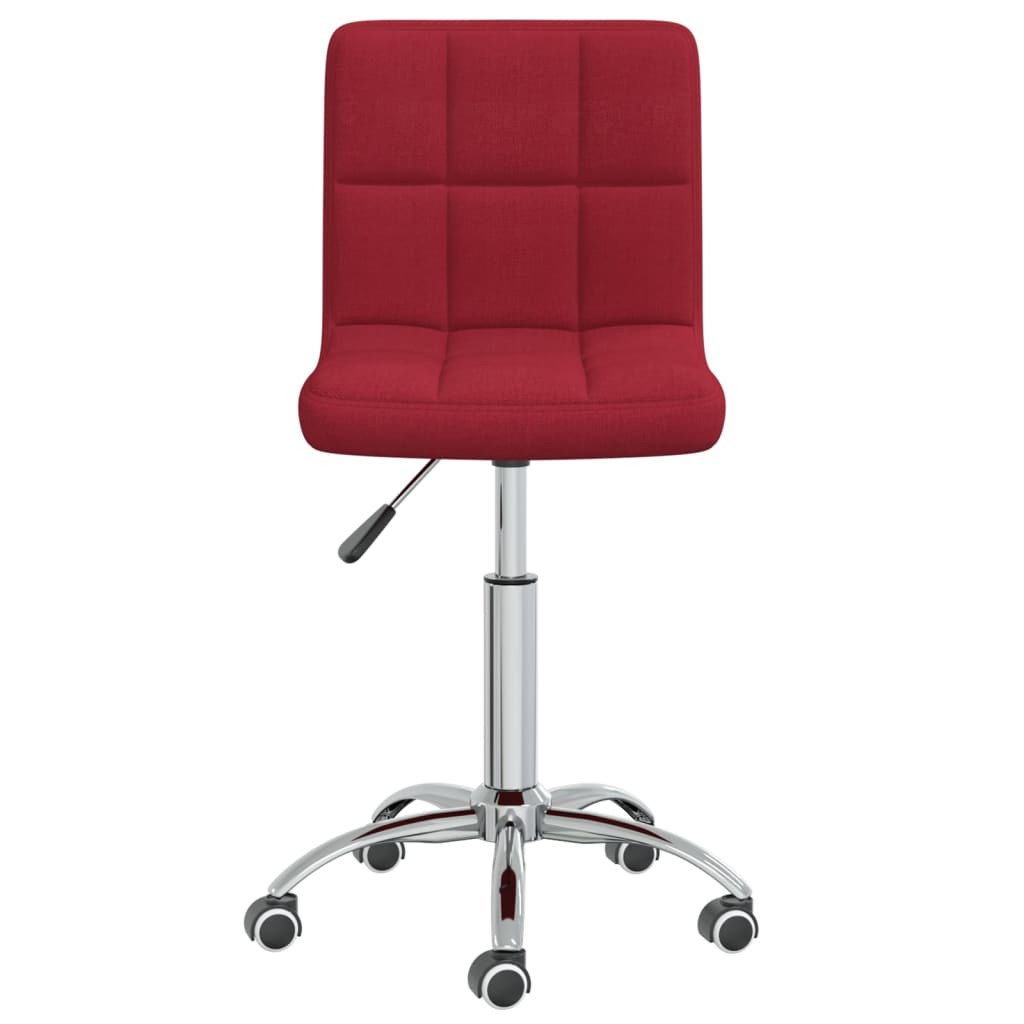 Sedia da Ufficio Girevole Rosso Vino in Tessuto | homemem39