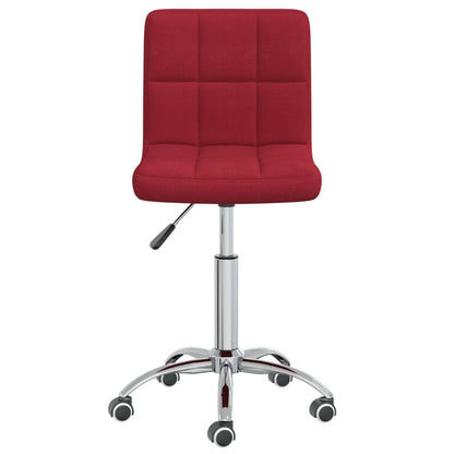 Sedia da Ufficio Girevole Rosso Vino in Tessuto | homemem39
