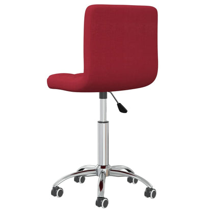 Sedia da Ufficio Girevole Rosso Vino in Tessuto | homemem39
