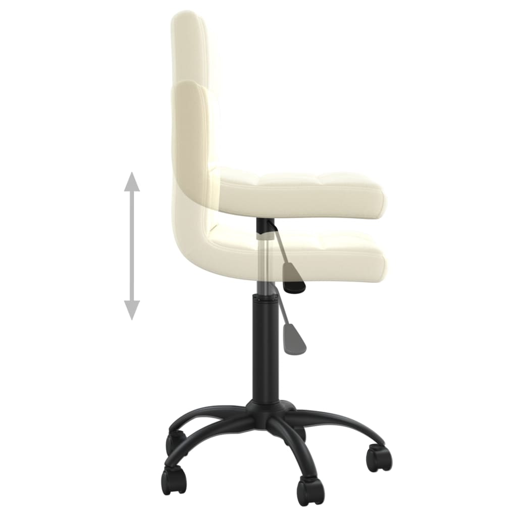 Sedia Girevole da Ufficio Crema in Velluto | homemem39