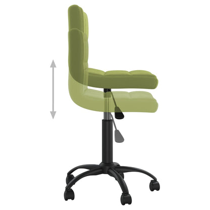 Sedia da Ufficio Girevole Verde Chiaro in Velluto | homemem39