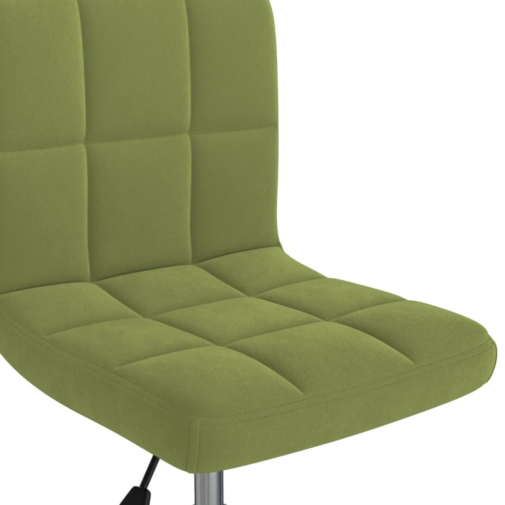 Sedia da Ufficio Girevole Verde Chiaro in Velluto | homemem39