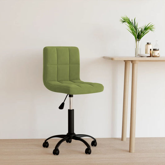 Sedia da Ufficio Girevole Verde Chiaro in Velluto | homemem39
