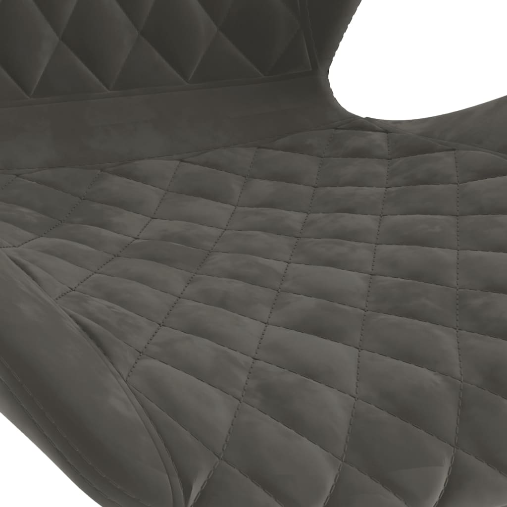 Sedie da Bar 2 pz Grigio Scuro in Velluto - homemem39