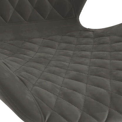 Sedie da Bar 2 pz Grigio Scuro in Velluto - homemem39