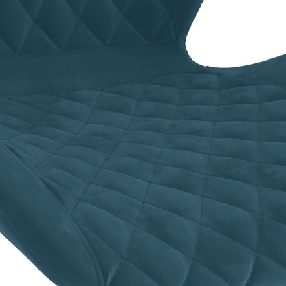 Sgabelli da Bar 2 pz Blu in Velluto