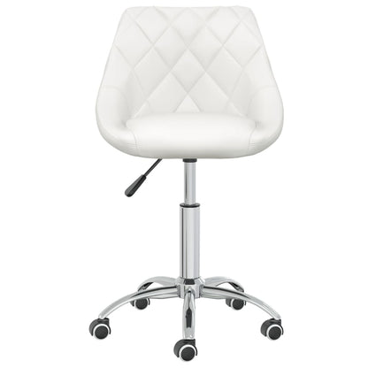 Sedia da Ufficio Girevole Bianca in Similpelle | homemem39