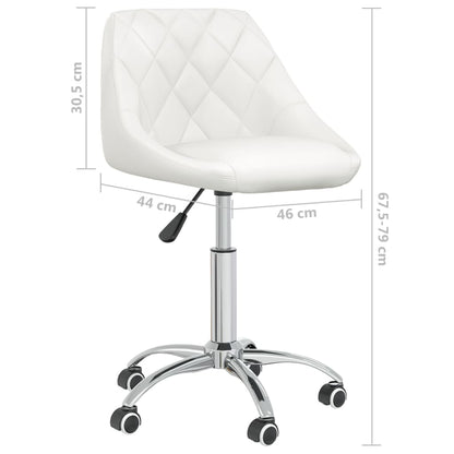 Sedia da Ufficio Girevole Bianca in Similpelle | homemem39