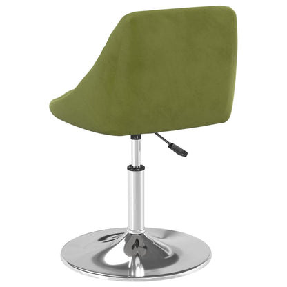 Sedie da Pranzo Girevoli 2 pz Verde Chiaro in Velluto | homemem39
