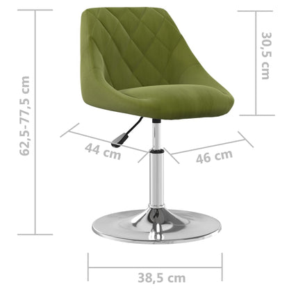 Sedie da Pranzo Girevoli 2 pz Verde Chiaro in Velluto | homemem39