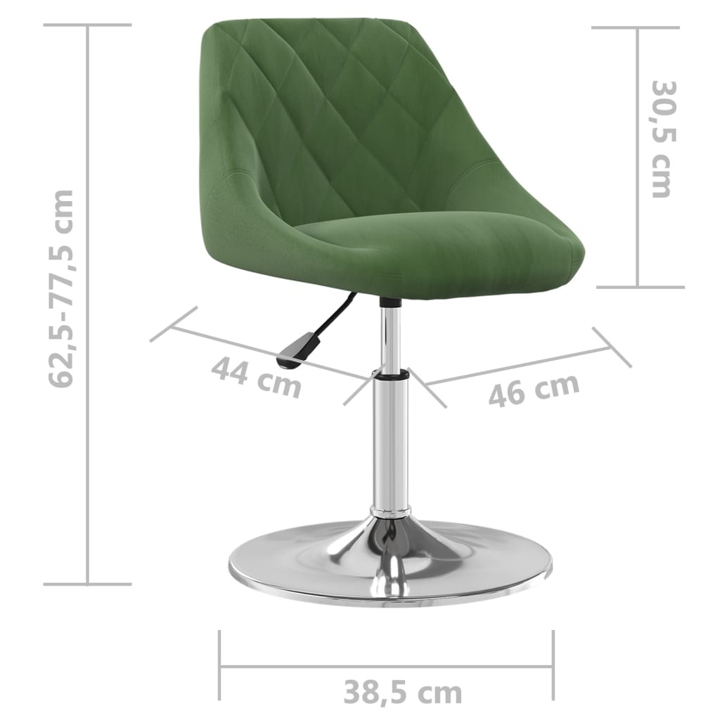 Sedie da Pranzo Girevoli 2 pz Verde Scuro in Velluto | homemem39