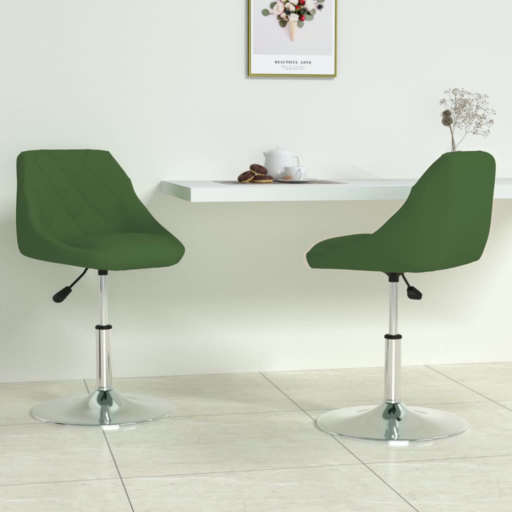 Sedie da Pranzo Girevoli 2 pz Verde Scuro in Velluto | homemem39