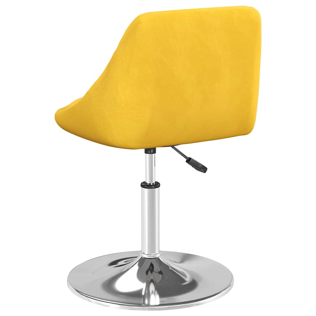 Sedie da Pranzo Girevoli 2 pz Giallo Senape in Velluto | homemem39