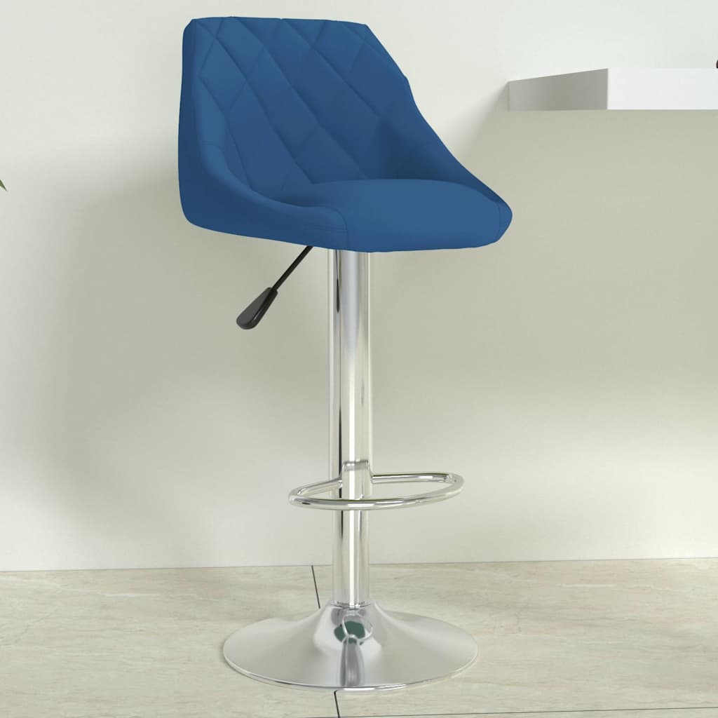 Sgabello da Bar Blu in Velluto | homemem39