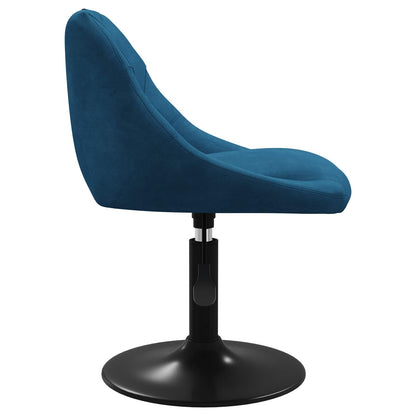 Sedie da Pranzo Girevoli 2 pz Blu in Velluto