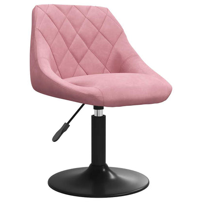 Sedie da Pranzo Girevoli 2 pz Rosa in Velluto