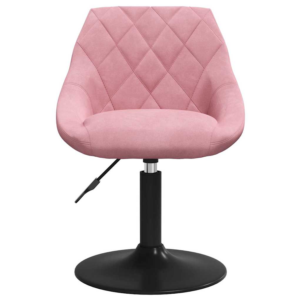 Sedie da Pranzo Girevoli 2 pz Rosa in Velluto