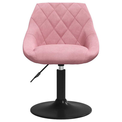 Sedie da Pranzo Girevoli 2 pz Rosa in Velluto