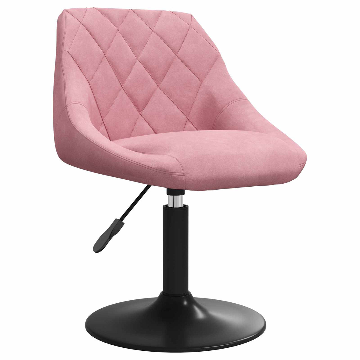 Sedie da Pranzo Girevoli 2 pz Rosa in Velluto