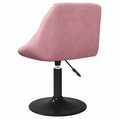 Sedie da Pranzo Girevoli 2 pz Rosa in Velluto