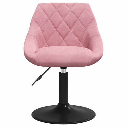Sedie da Pranzo Girevoli 2 pz Rosa in Velluto