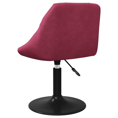 Sedie da Pranzo Girevoli 2 pz Rosso Vino in Velluto