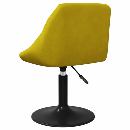 Sedie da Pranzo Girevoli 2 pz Giallo Senape in Velluto