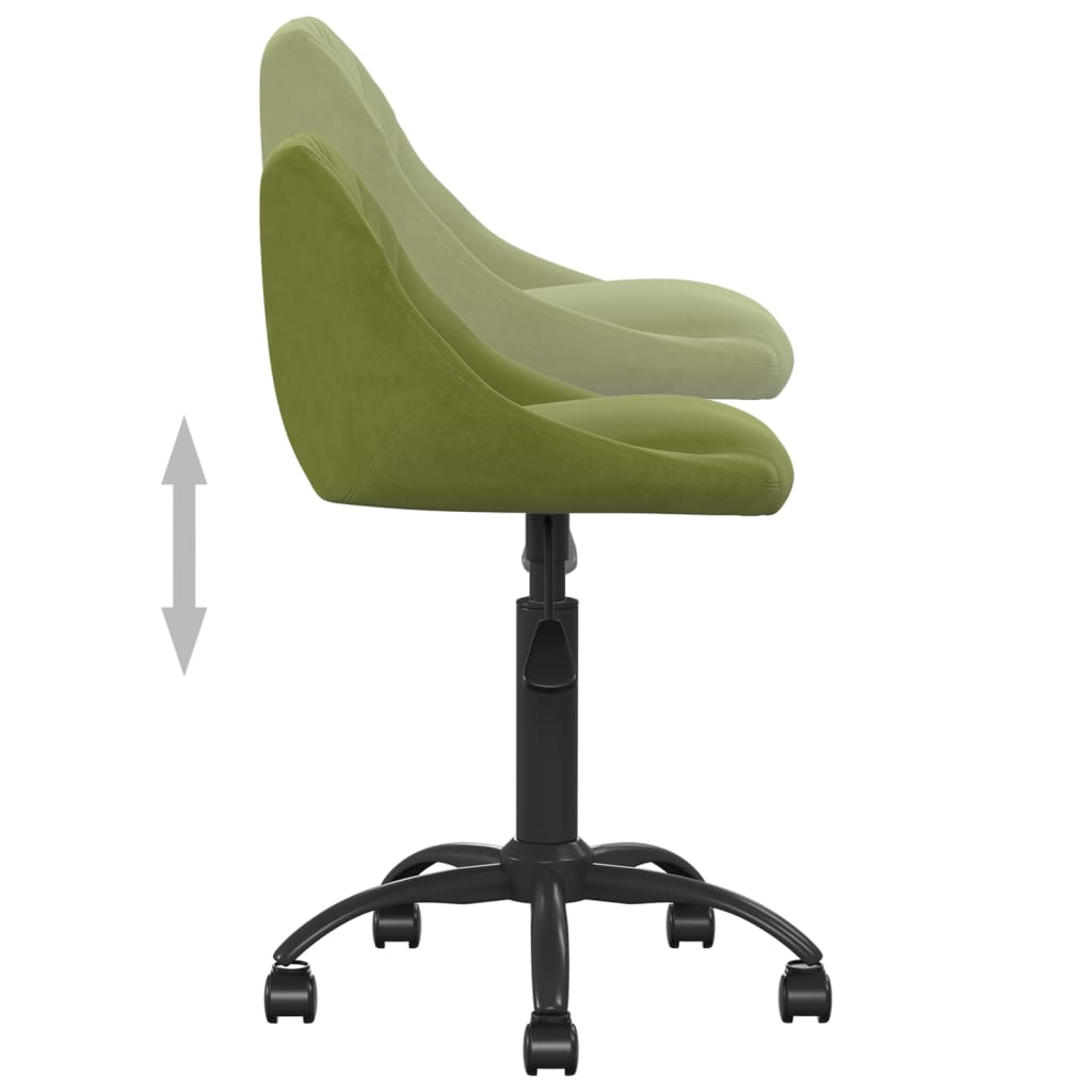 Sedia da Pranzo Verde Chiaro in Velluto | homemem39